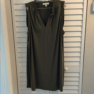 Michael Kors Olive Green Sleeveless Dress